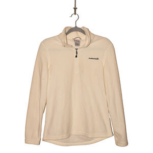 AVALANCHE $60 Long Sleeve Quarter Zip Fleece Pullover in Off-White Medium